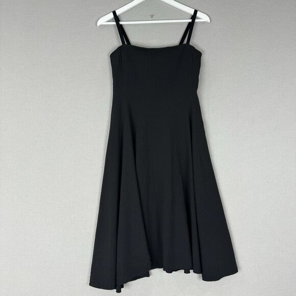 Theory Womens Dress 4 Black Trelle Rosina Crepe Corset Bust Cocktail Asymmetric - Picture 1 of 13